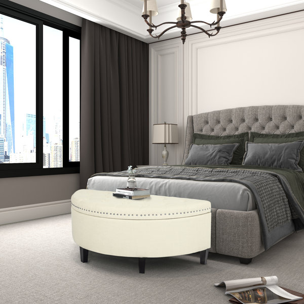 Alcott Hill® Roxann Upholstered Flip Top Storage Bench & Reviews Wayfair